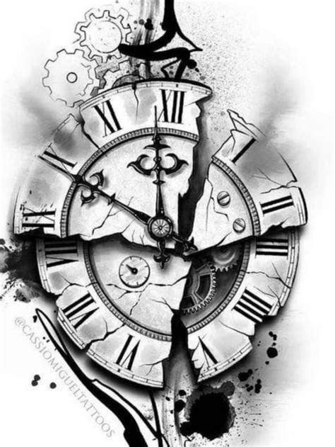 tattoo clock ideas|tattoo design drawing clock.